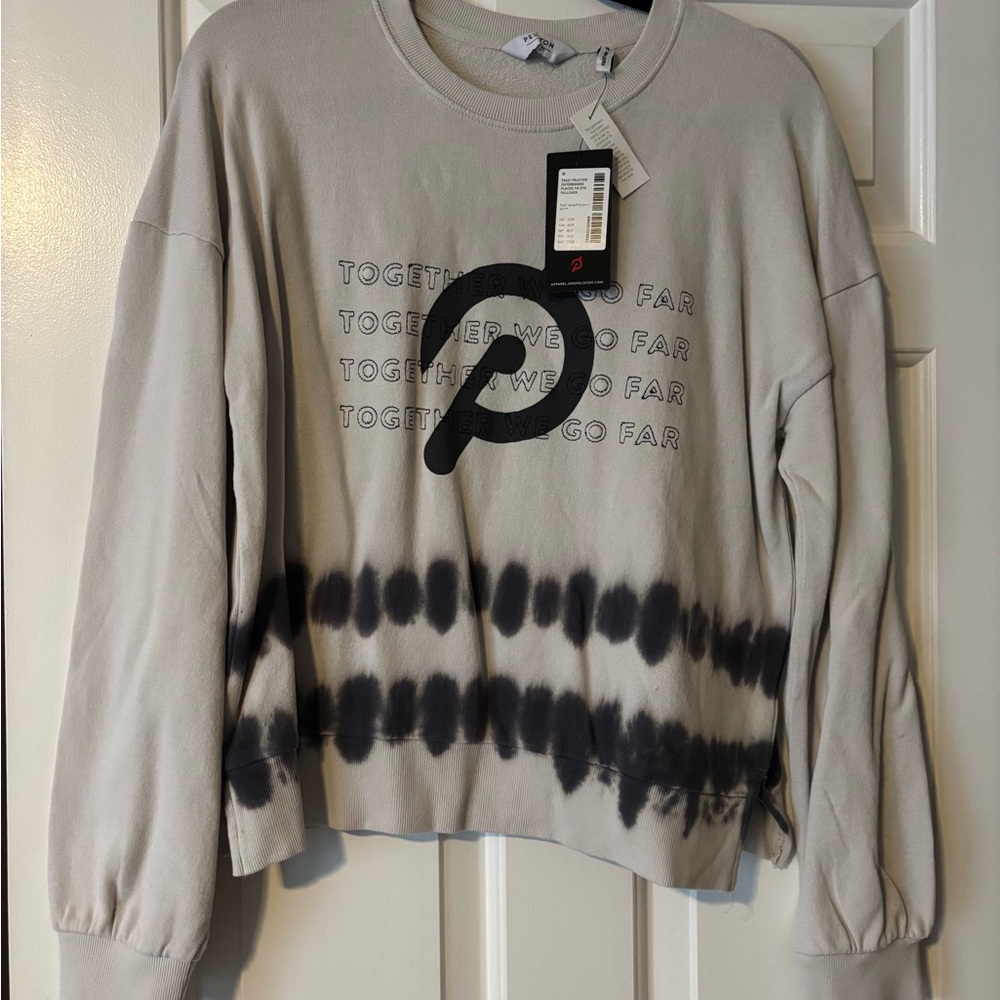 Gray and Black peloton Tie-Dye Women's Top